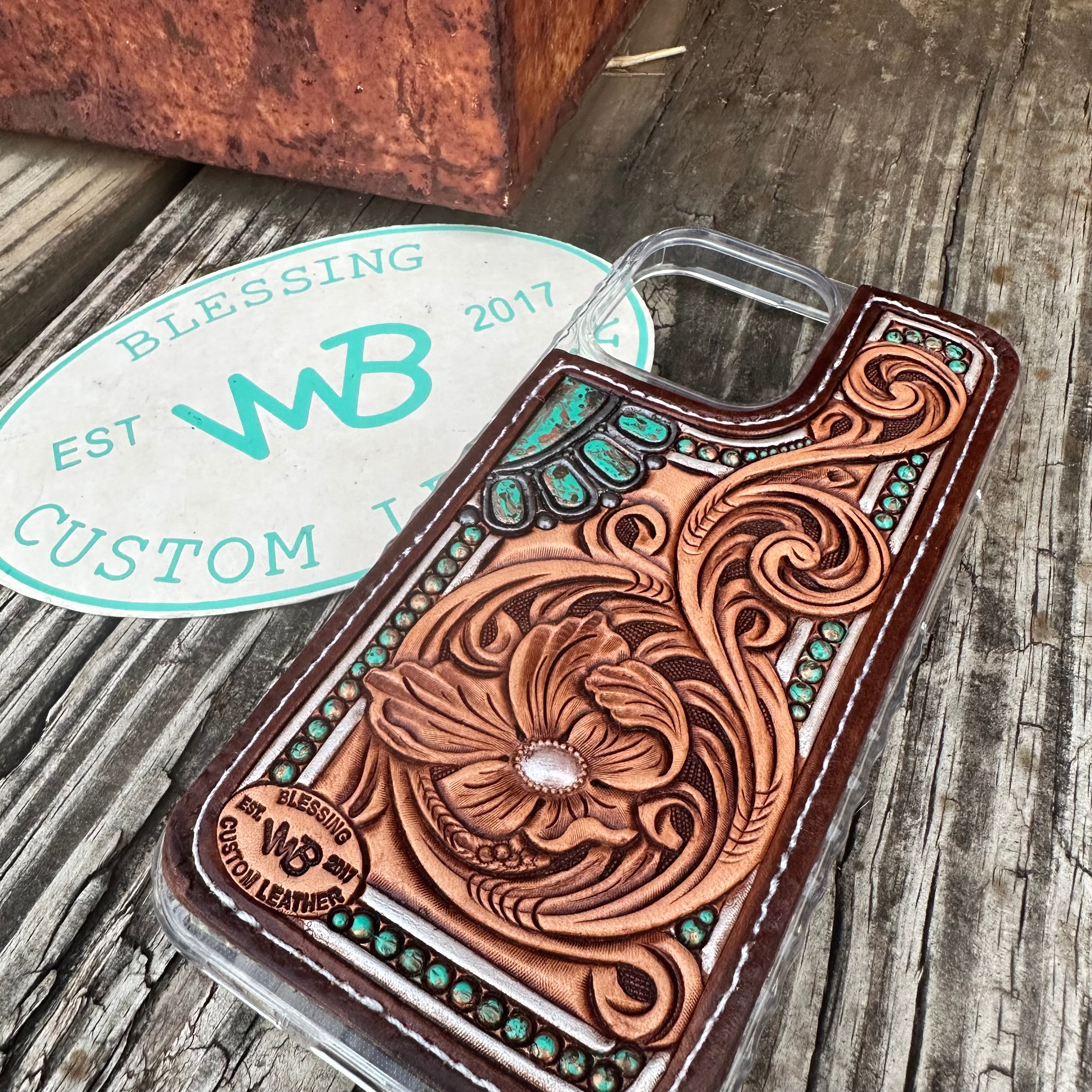 Tooled Leather Phone Case