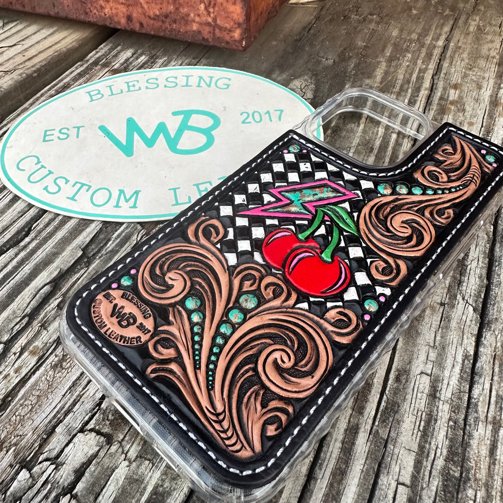 Tooled Leather Phone Case