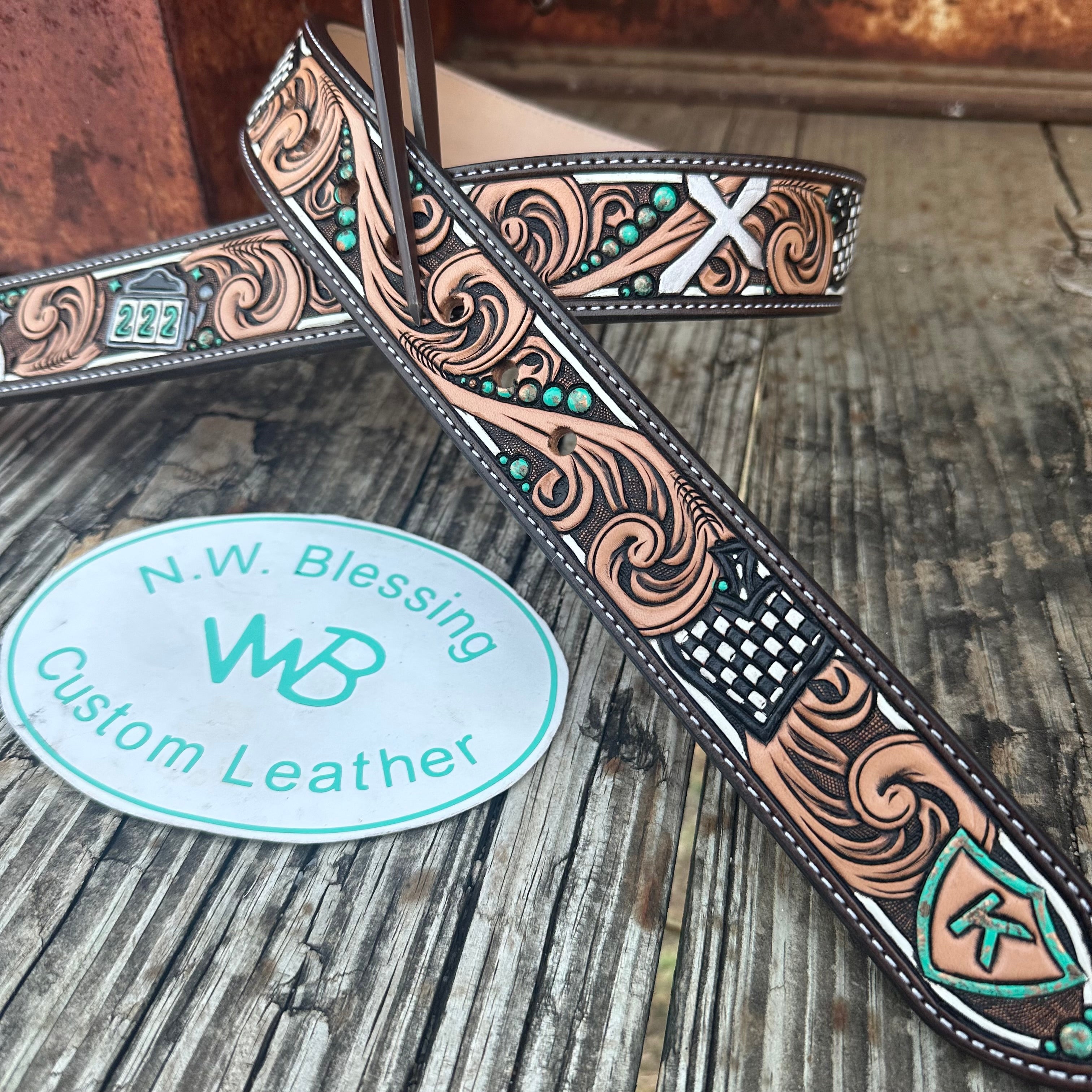 Jr Custom Belt Custom Belt INFORMATION ONLY – Blessing Custom Leather