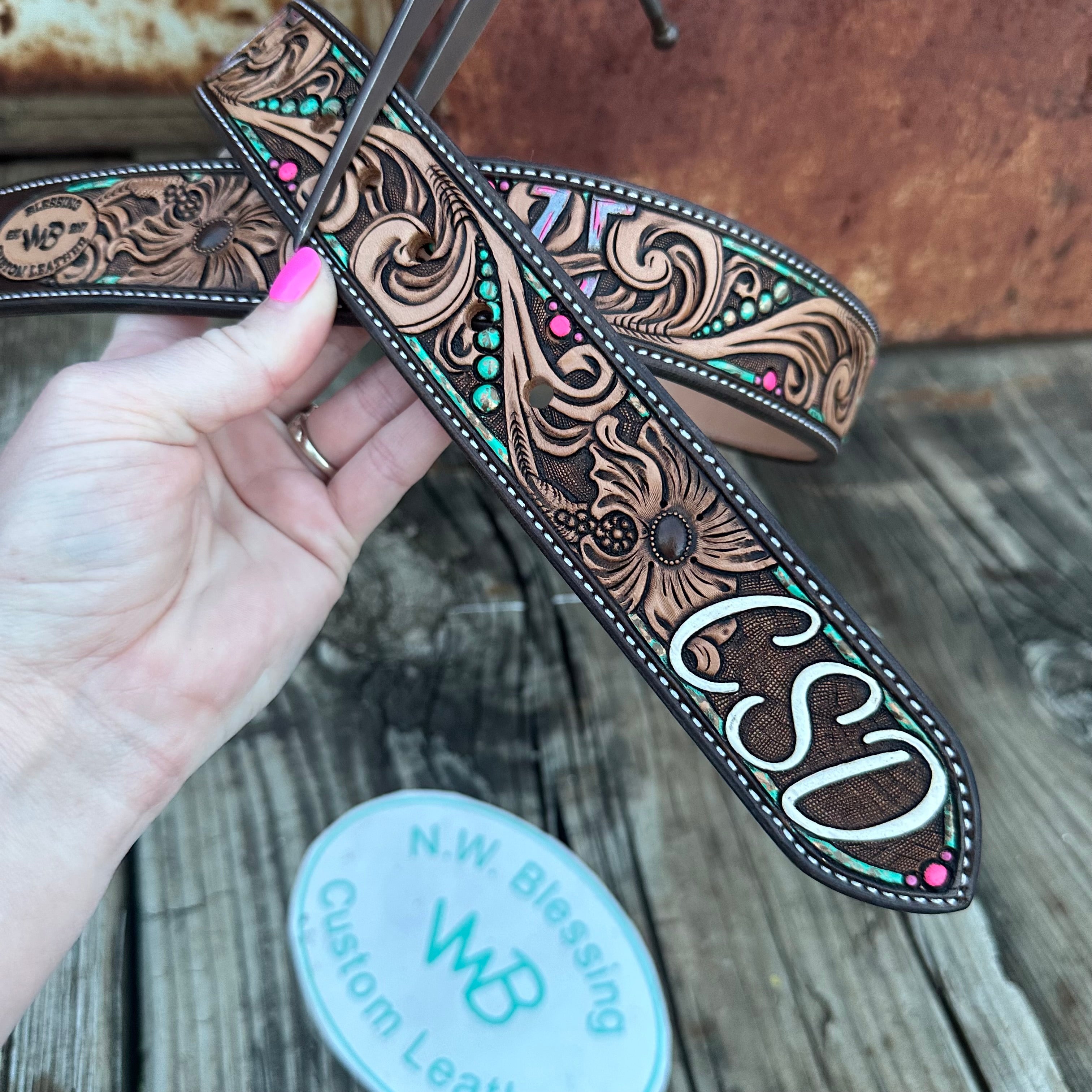 Customizable Belts Custom Belt INFORMATION ONLY – Blessing Custom Leather