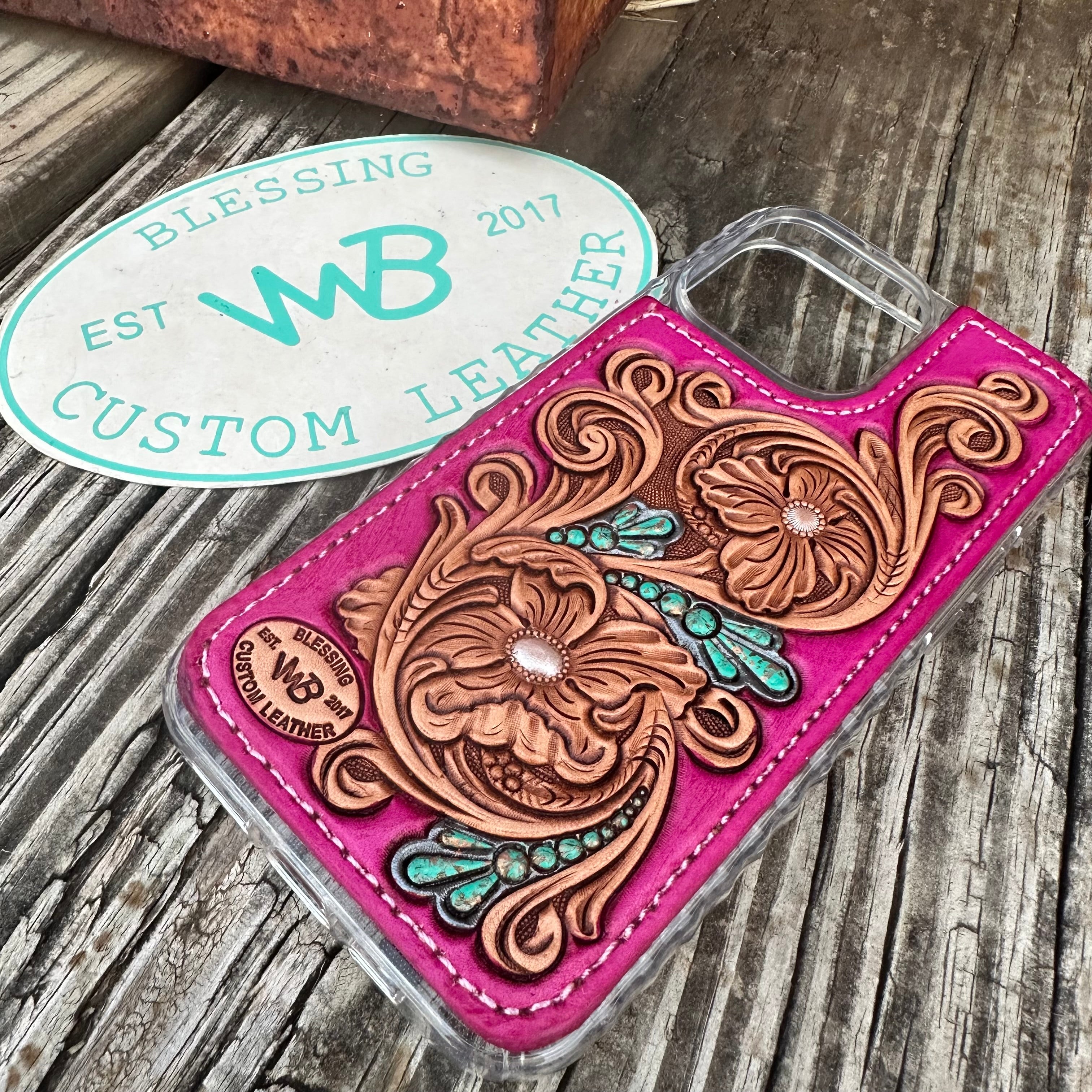 Tooled Leather Phone Case
