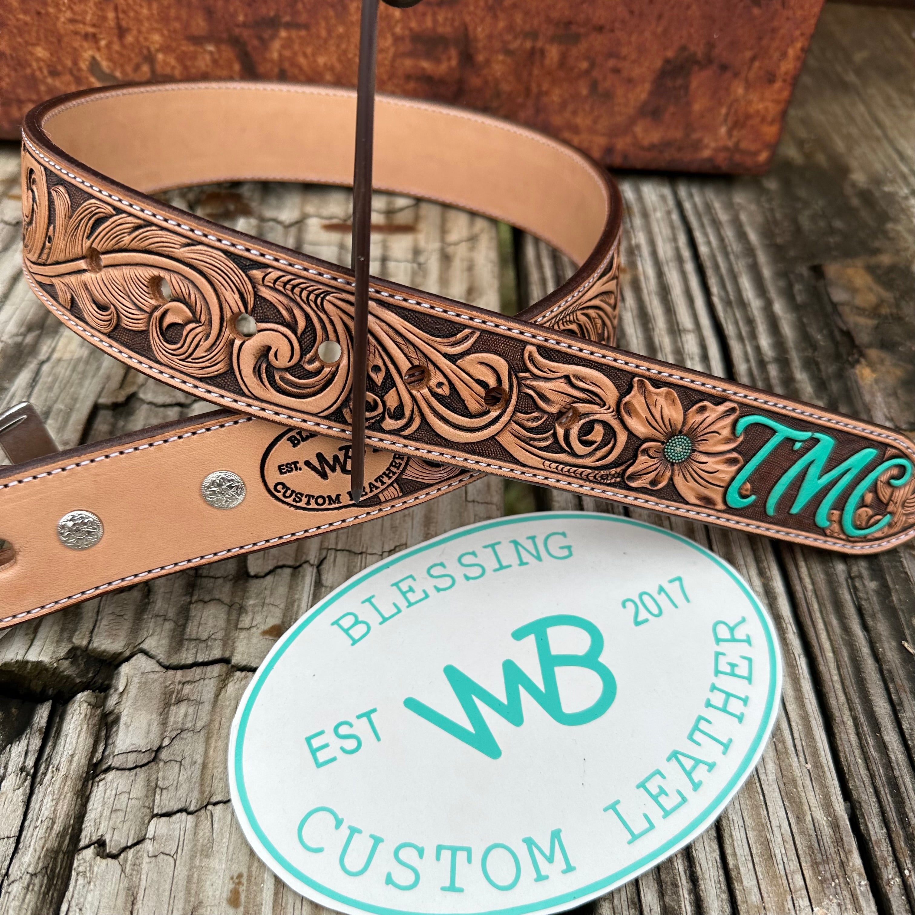Customizable Belts Custom Belt INFORMATION ONLY – Blessing Custom Leather