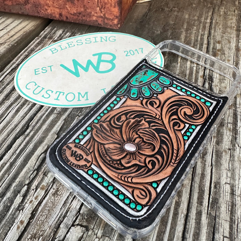 Tooled Leather Phone Case