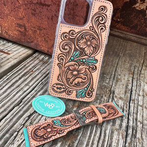 Tooled Leather Phone Case – Blessing Custom Leather Tooled Leather Phone Case – Blessing Custom Leather
