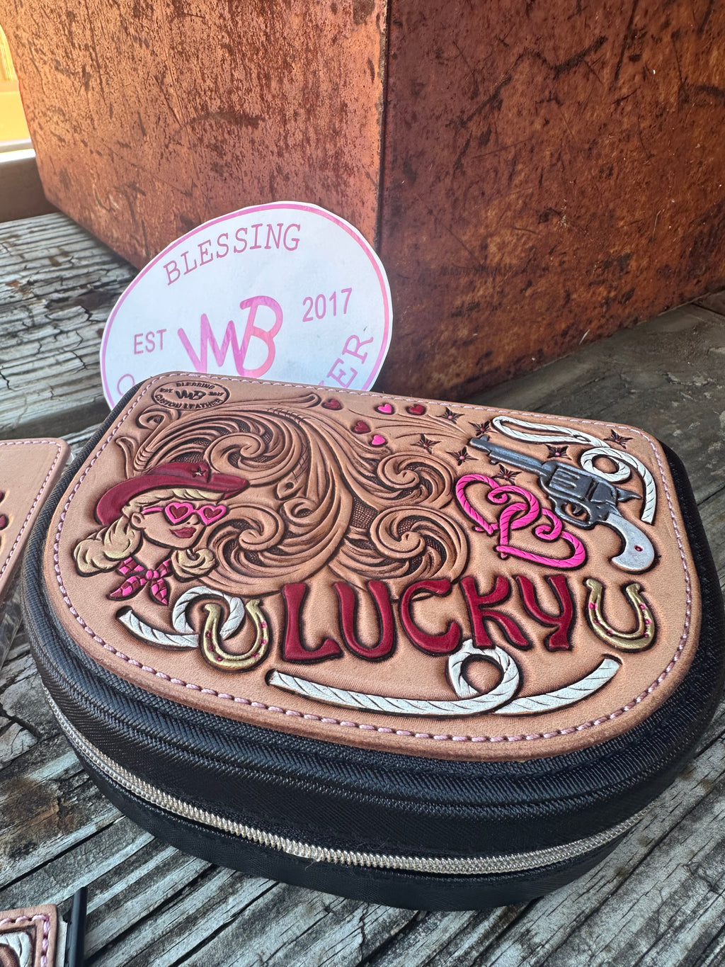 Tooled Leather Jewelry Case