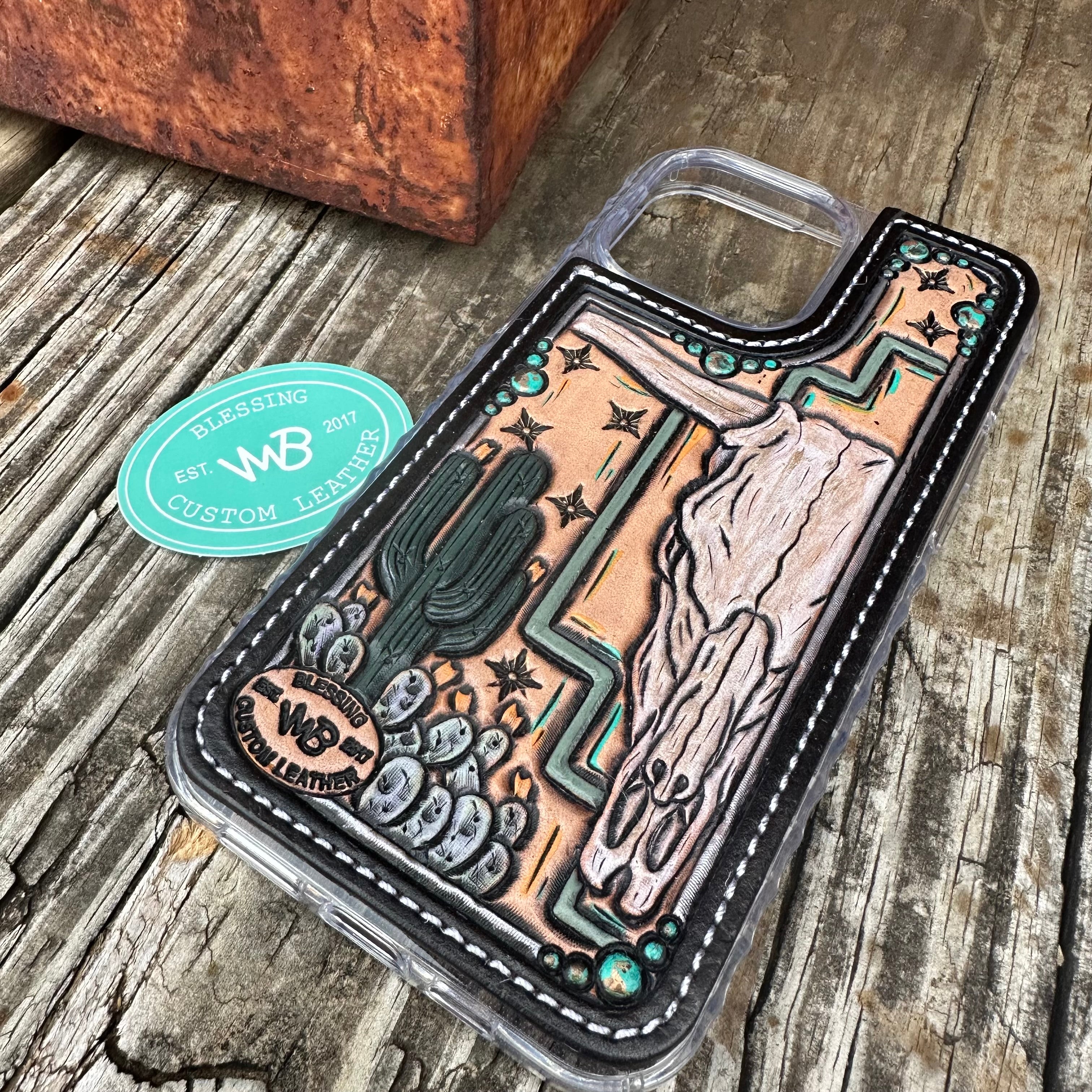 Tooled Leather Phone Case Tooled Leather Phone Case