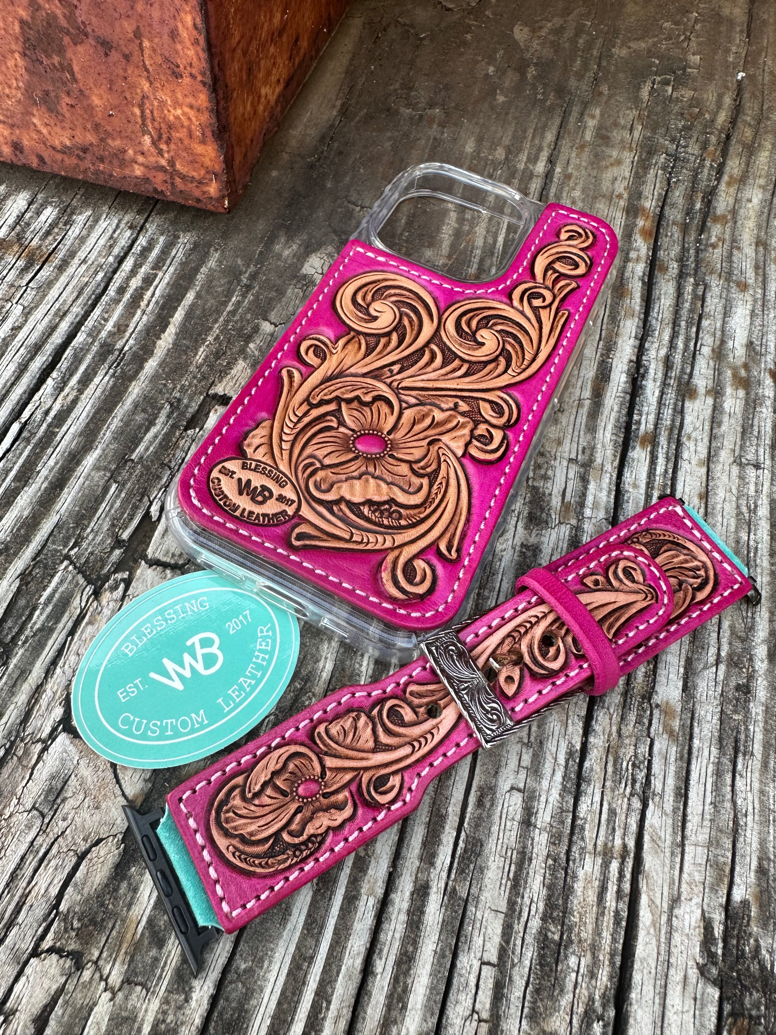 Tooled Leather Phone Case