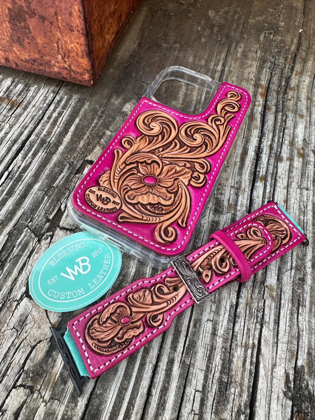 Tooled Leather Phone Case
