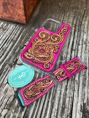 Tooled Leather Watch Band