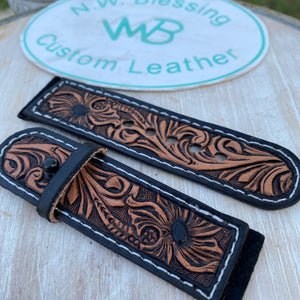 Tooled Leather Apple Watch Band #13