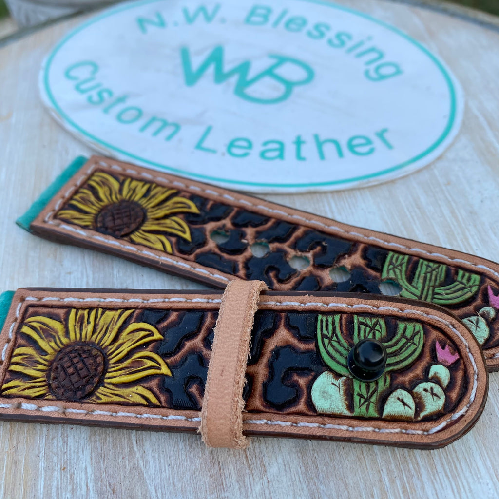 Tooled Leather Apple Watch Band #21